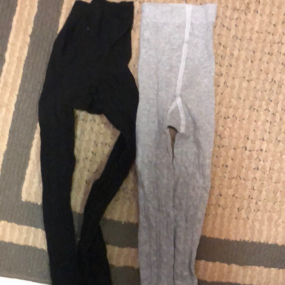 Tights gray and black pair size 4-6x